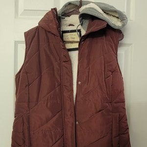 Fleece lined vest